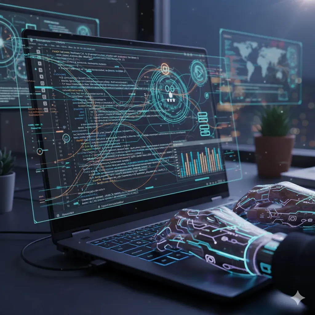 Team collaborating in modern office